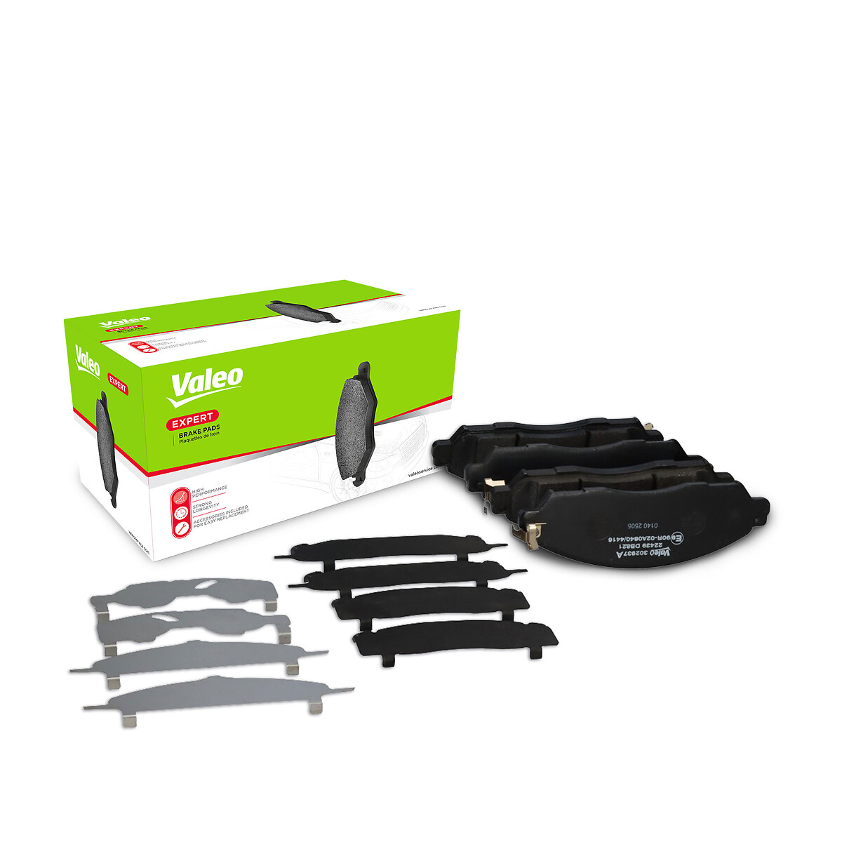 Jeu de 4 plaquettes de frein VALEO ref. 302937A